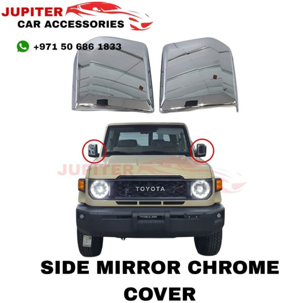 LAND CRUISER LC79 SIDE MIRROR CHROME COVER, AVAILABLE IN DUBAI